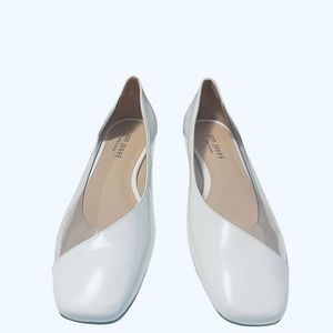 Anthropologie Jon Josef Punk White Patent Leather Shoes 9 1/2